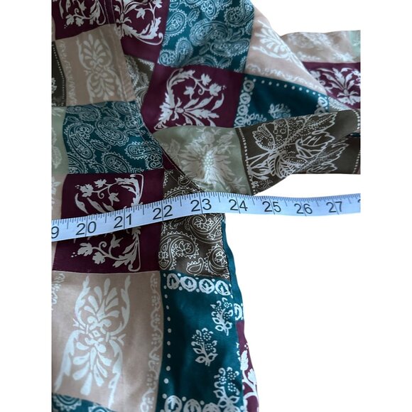 Vintage East West All Over Patchwork  Silk Bomber Jacket Full Zip Lightweight - Picture 7 of 11